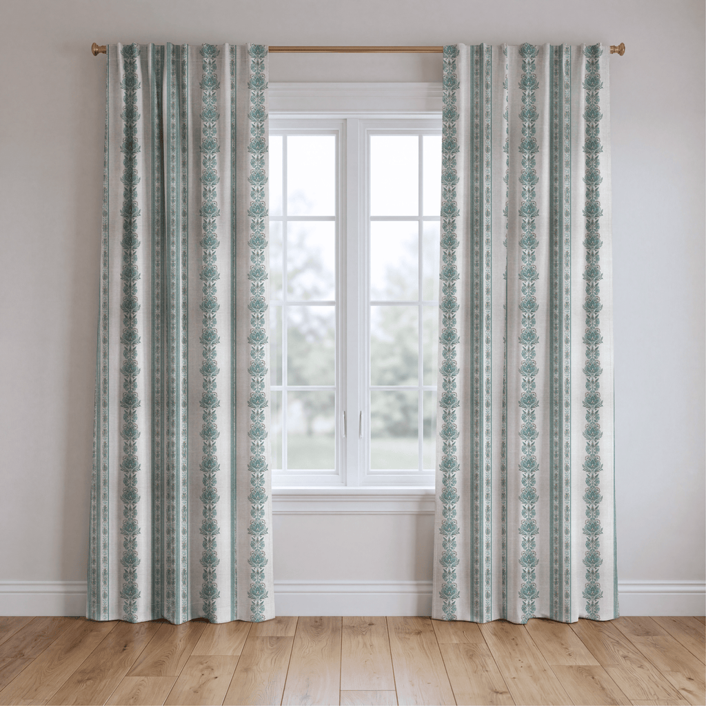 Heirloom Jade - Curtain Panel - The Drapery