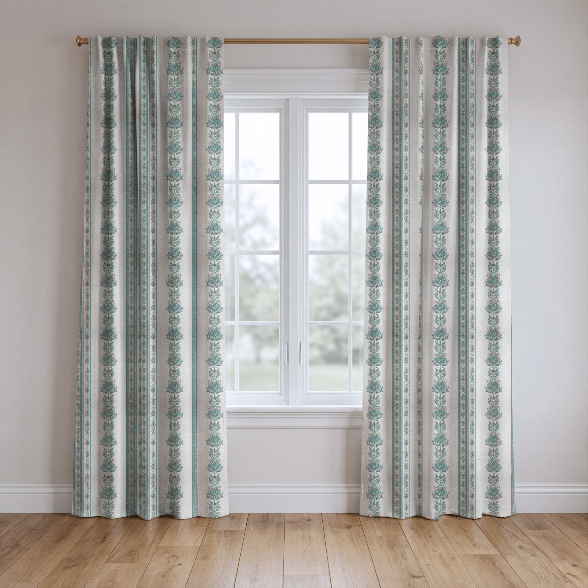 Heirloom Jade - Curtain Panel - The Drapery