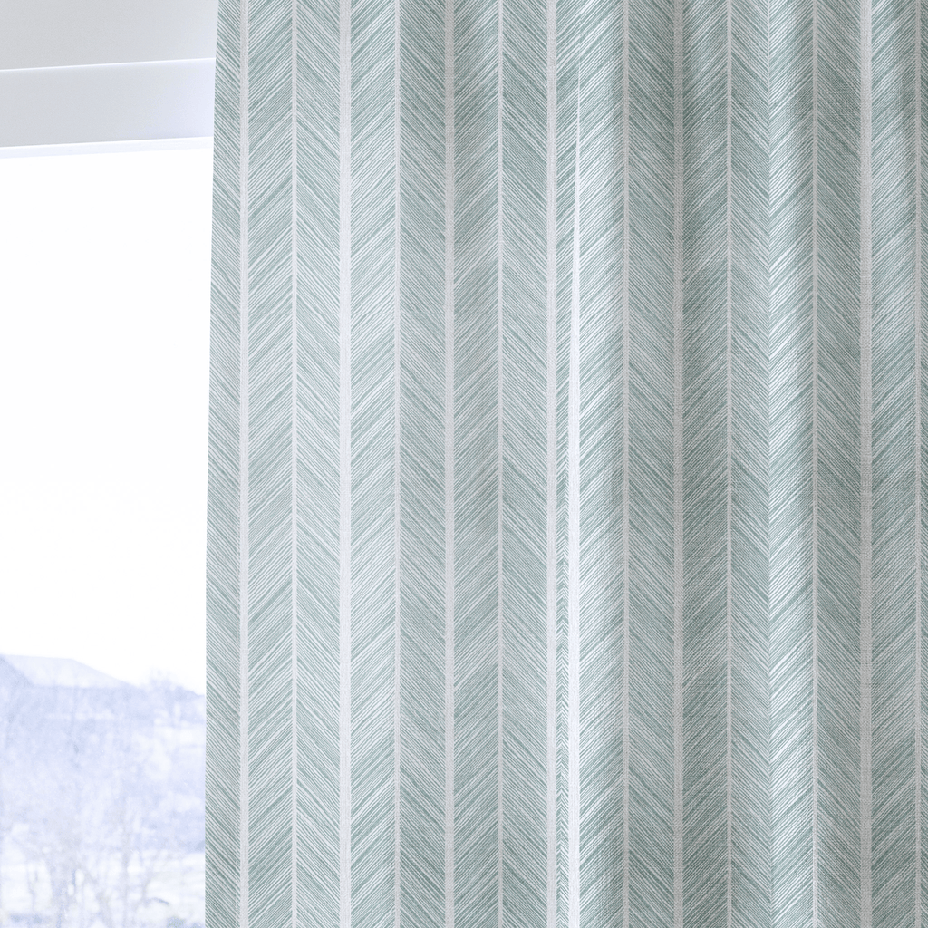 Herringbone Harbor - Curtain Panel - The Drapery