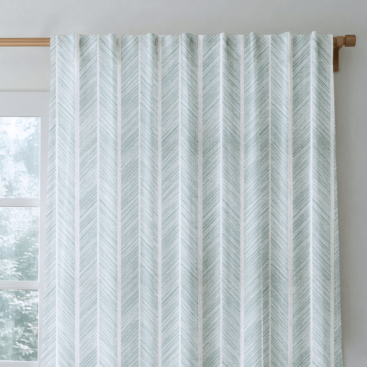 Herringbone Harbor - Curtain Panel - The Drapery