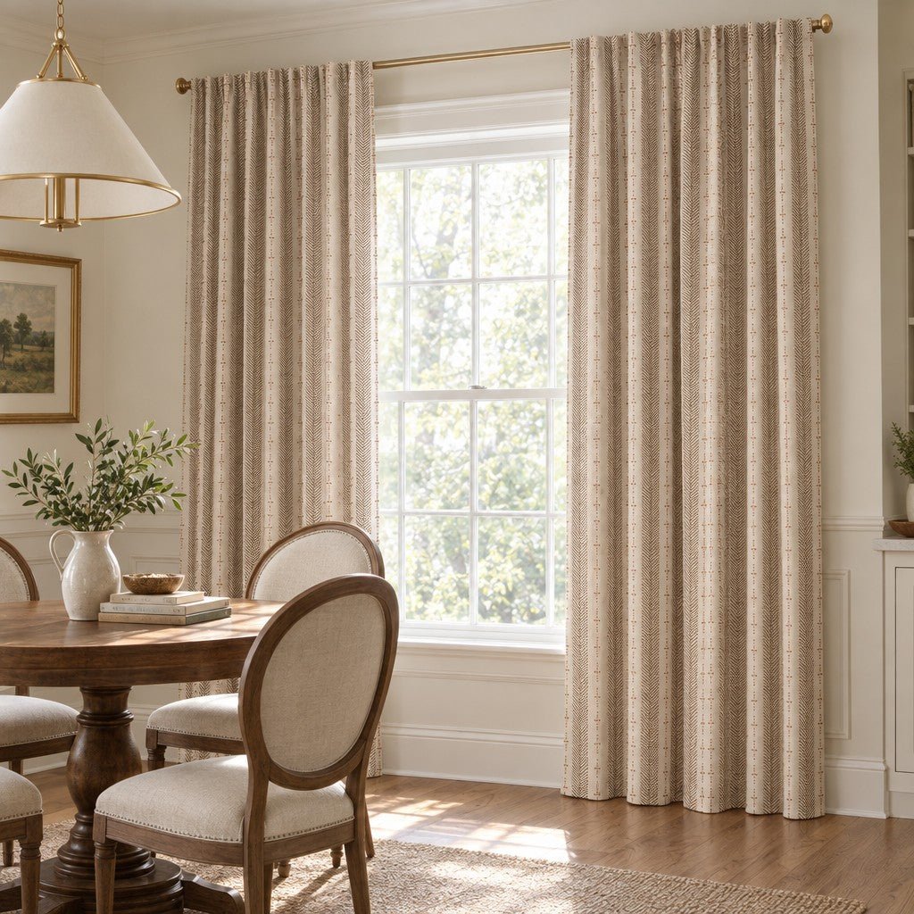 Herringbone Row - Curtain Panel - The Drapery
