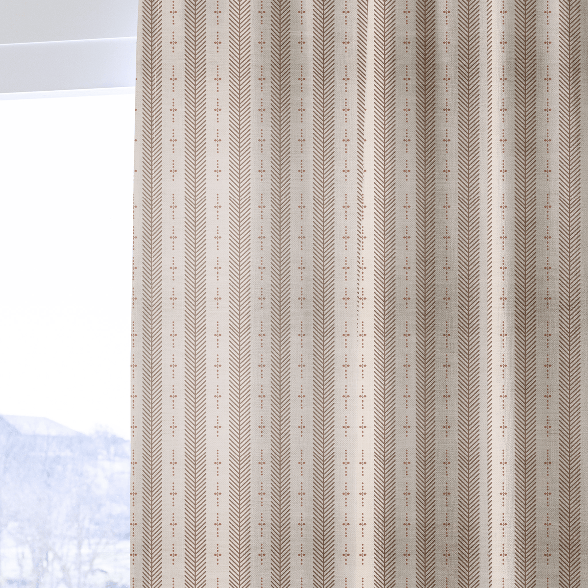 Herringbone Row - Curtain Panel - The Drapery