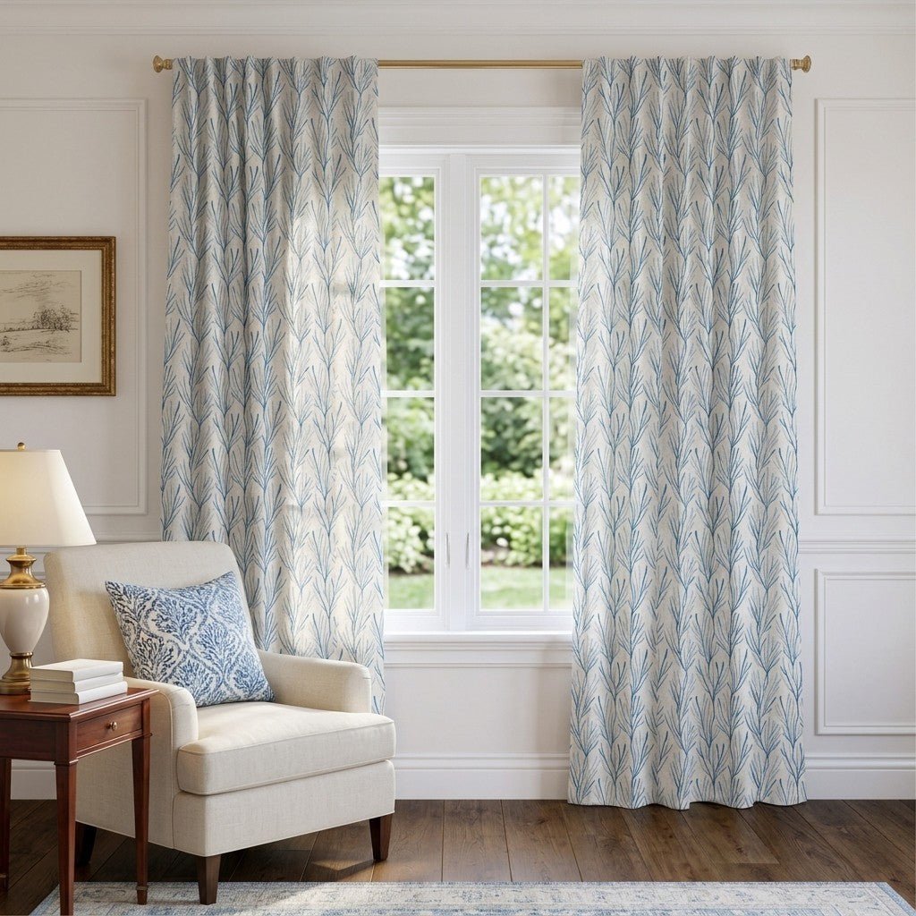 Holly Blue - Curtain Panel - The Drapery