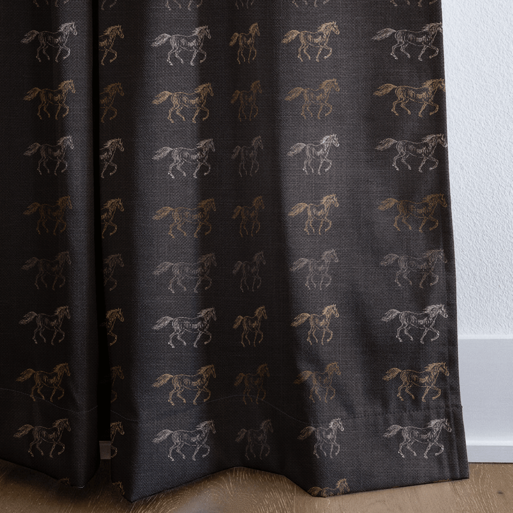 Horse Sketch - Curtain Panel - The Drapery