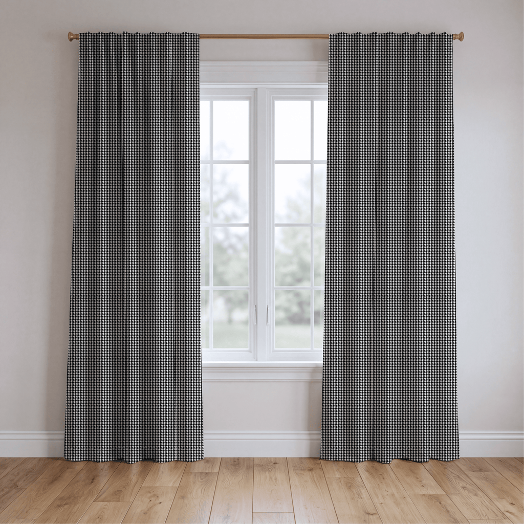 Houndstooth Classic - Curtain Panel - The Drapery