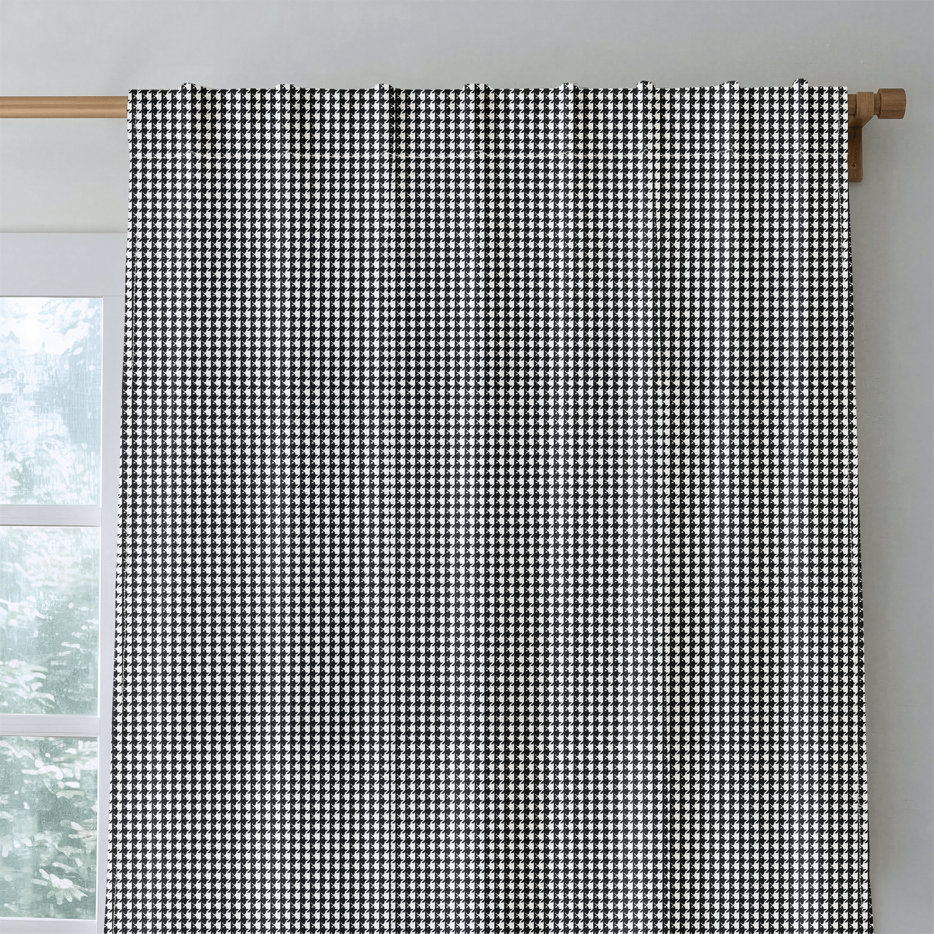 Houndstooth Classic - Curtain Panel - The Drapery