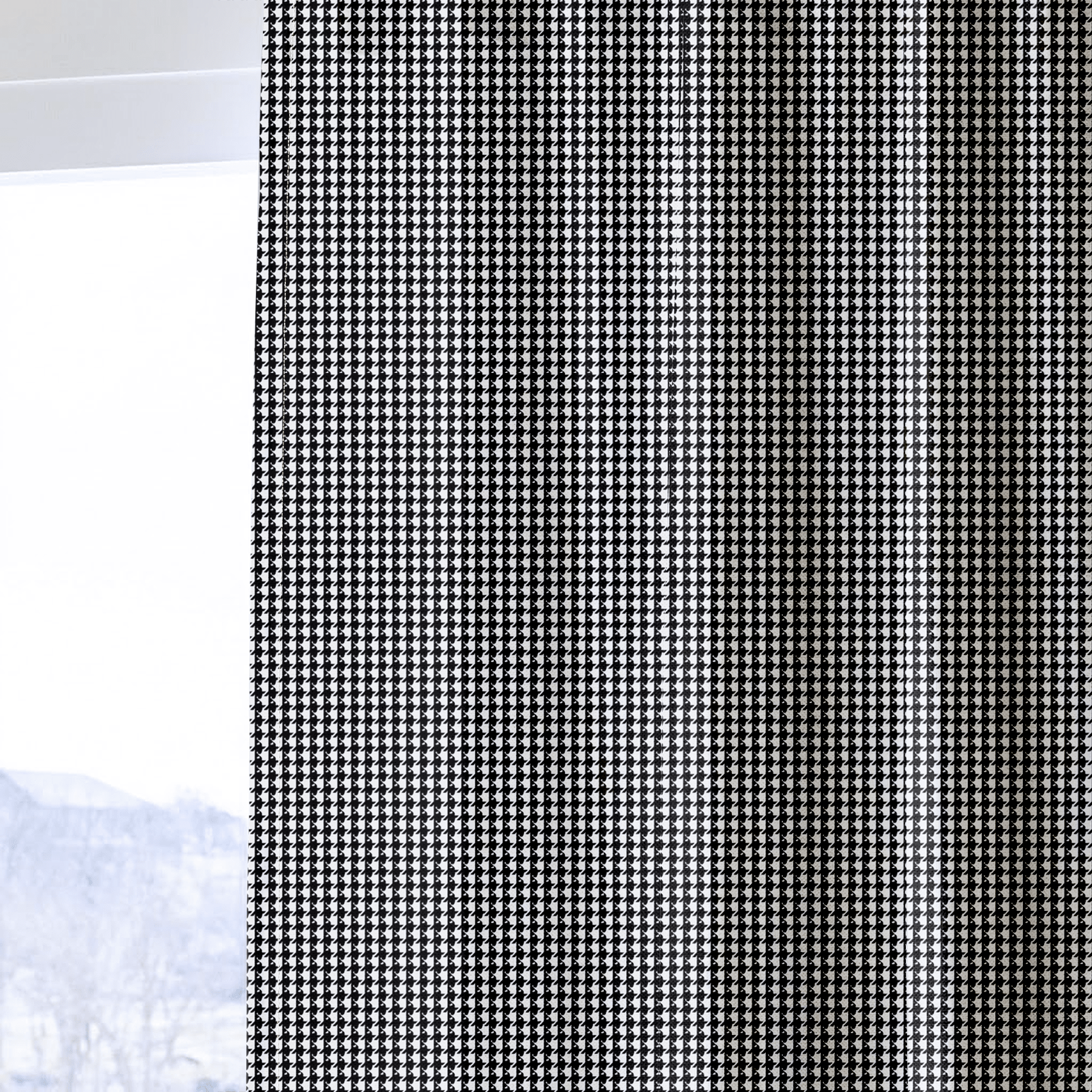 Houndstooth Classic - Curtain Panel - The Drapery