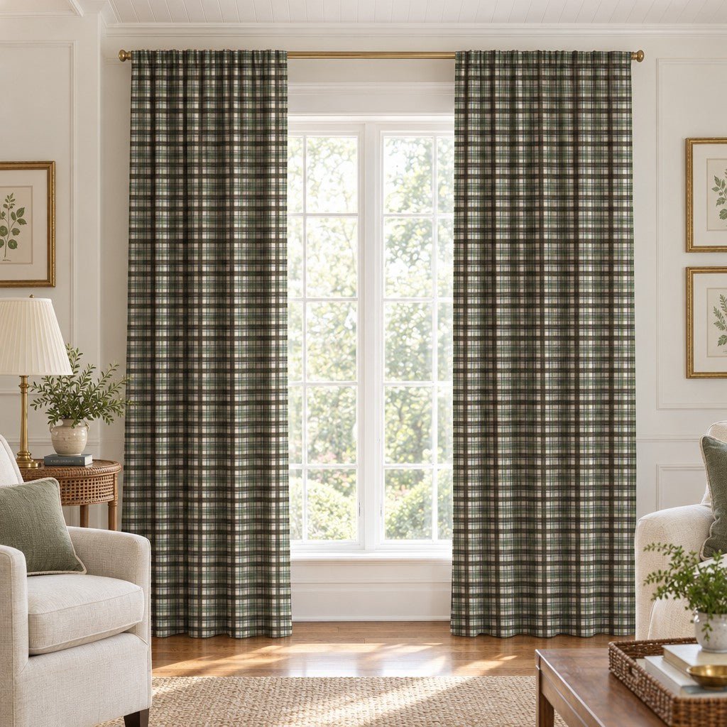 Hunter Tartan Plaid - Curtain Panel - The Drapery