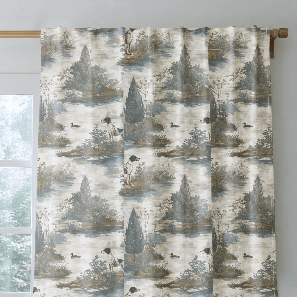 Hunting Dog Toile - Curtain Panel - The Drapery