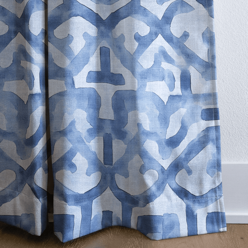 Icy Arabesque - Curtain Panel - The Drapery