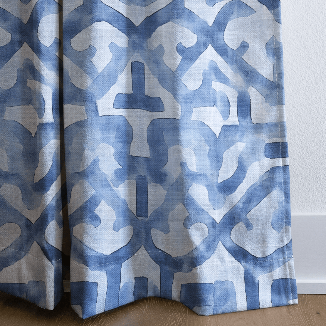 Icy Arabesque - Curtain Panel - The Drapery