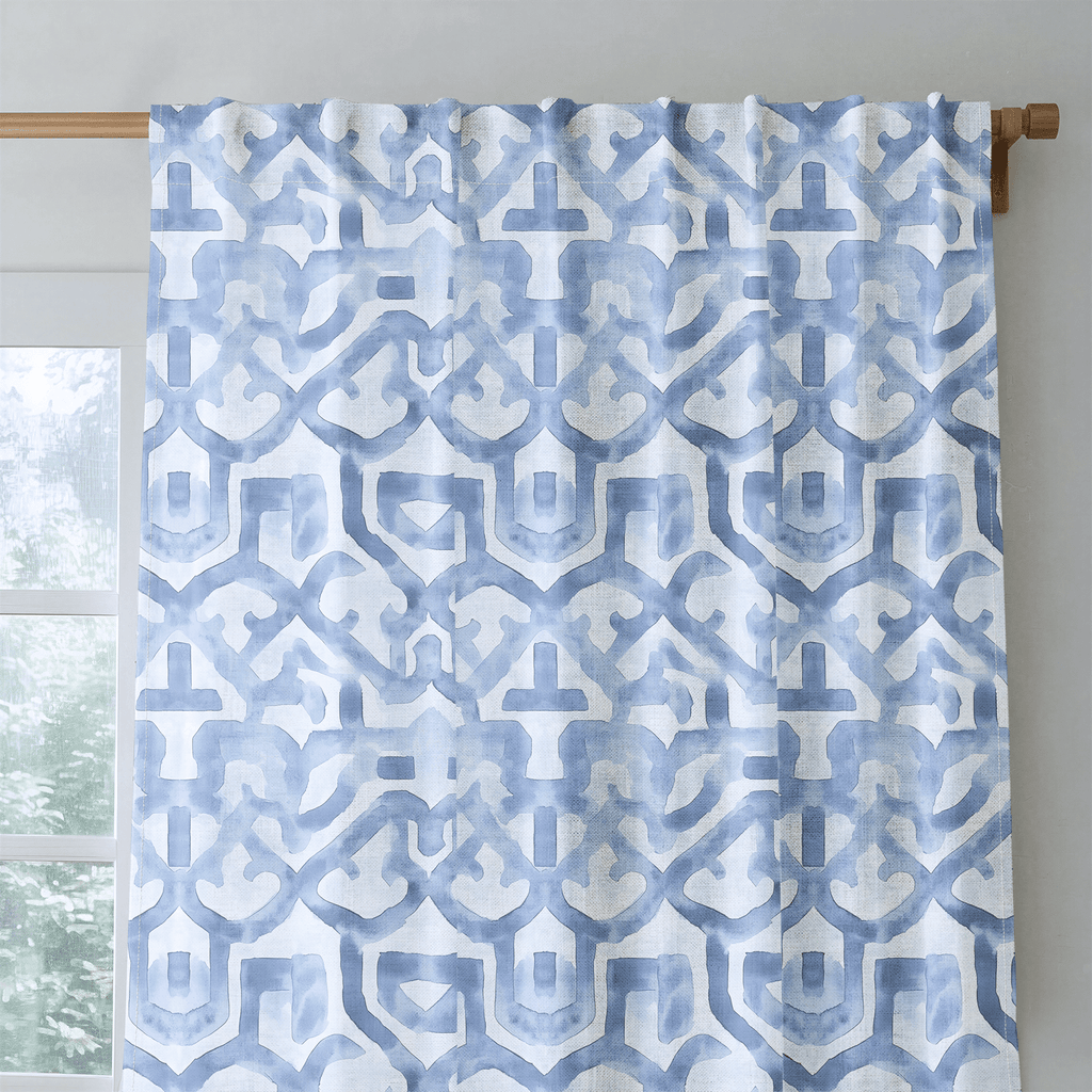 Icy Arabesque - Curtain Panel - The Drapery
