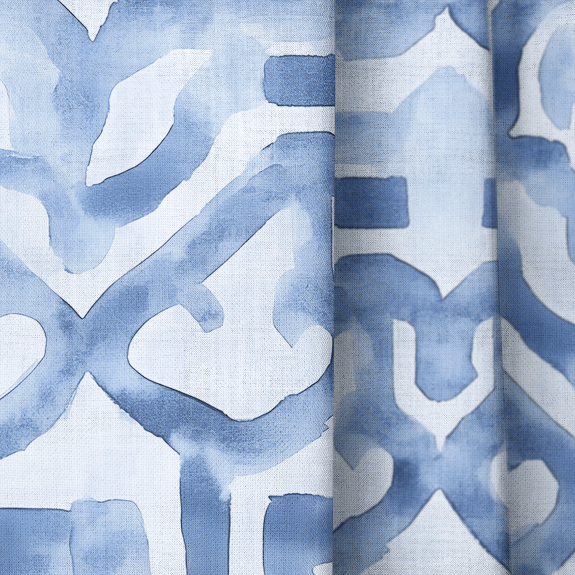 Icy Arabesque - Curtain Panel - The Drapery