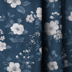 Indigo Blossom - Curtain Panel - The Drapery