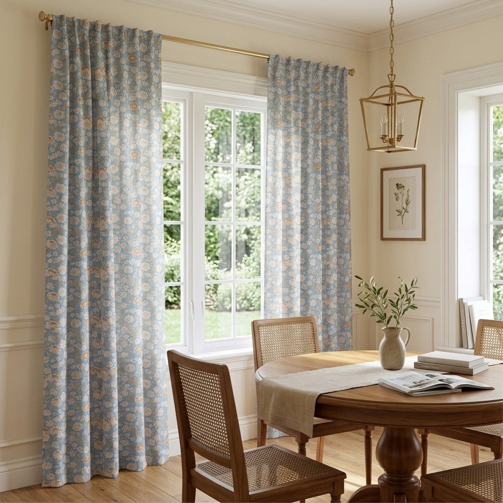 Inked Iris - Curtain Panel - The Drapery