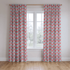 Irma Red - Curtain Panel - The Drapery