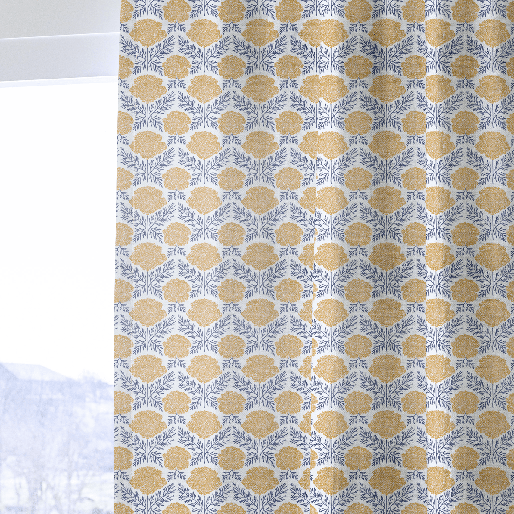 Irma Yellow - Curtain Panel - The Drapery
