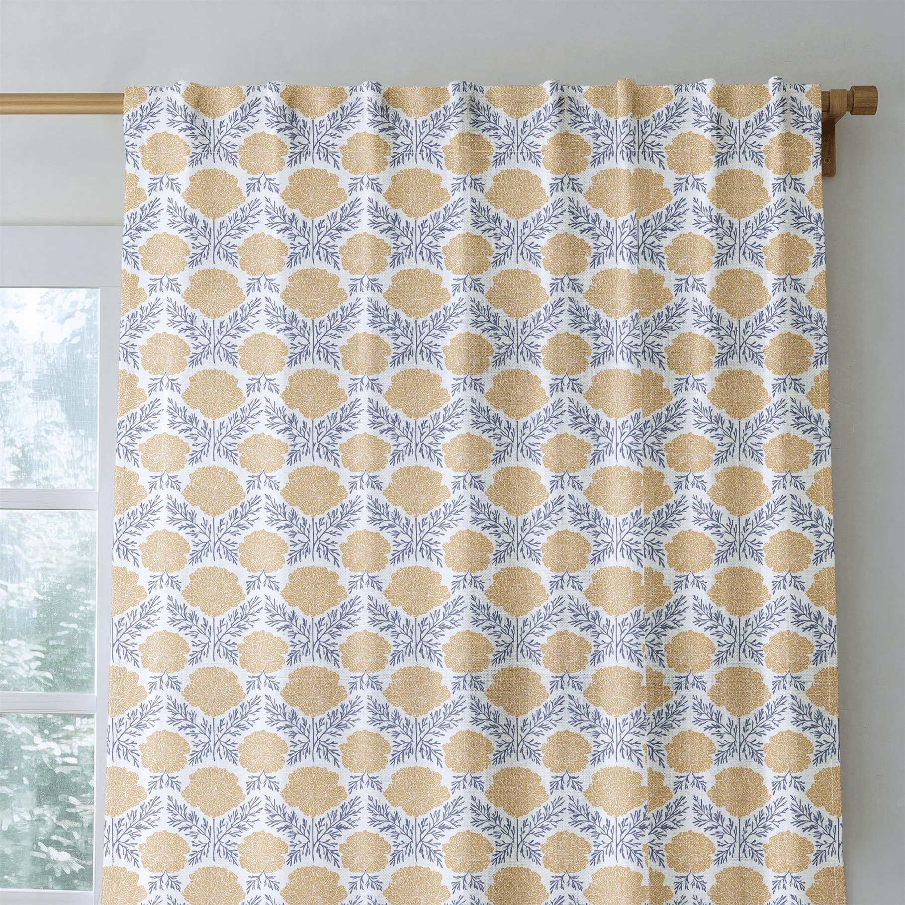 Irma Yellow - Curtain Panel - The Drapery