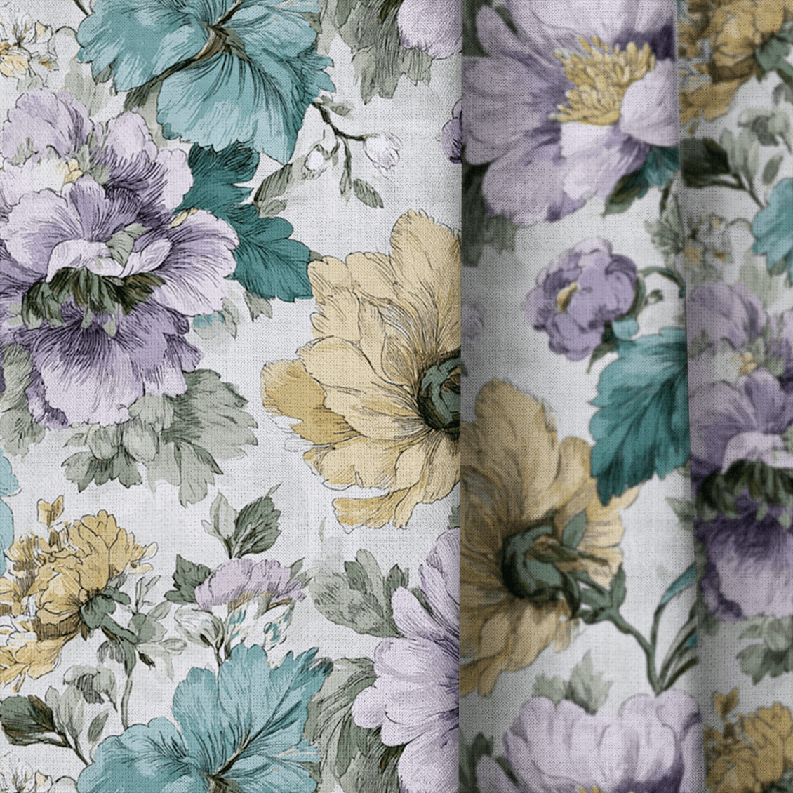 Isadora Lilac - Curtain Panel - The Drapery