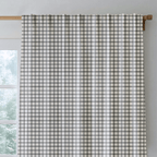 Ivory Windowpane - Curtain Panel - The Drapery