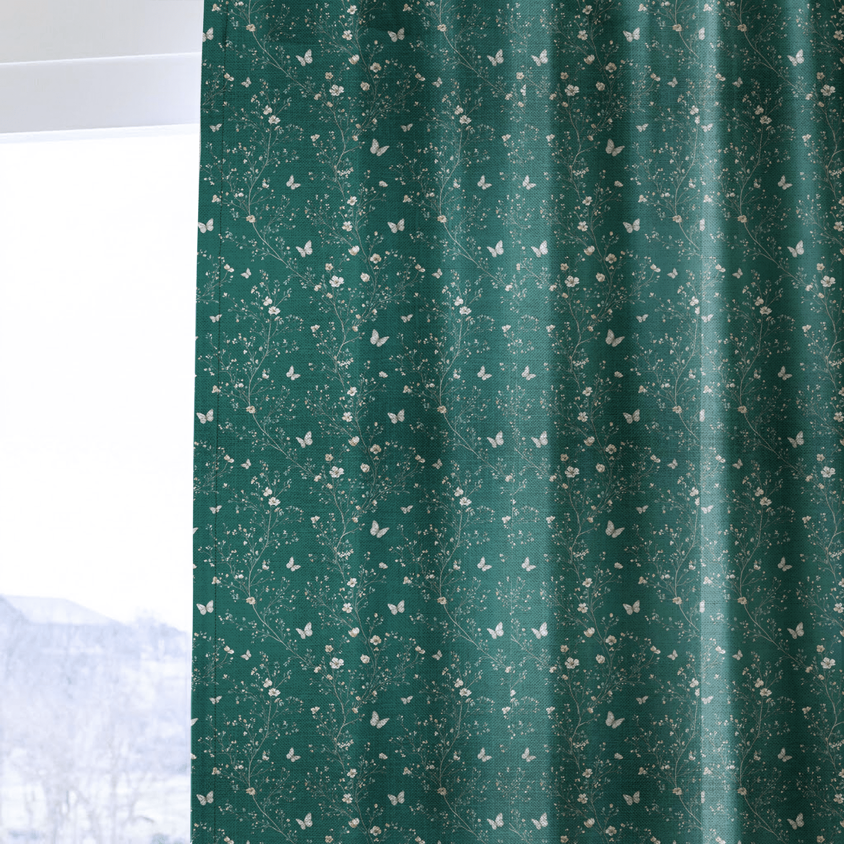 Jade Garden - Curtain Panel - The Drapery