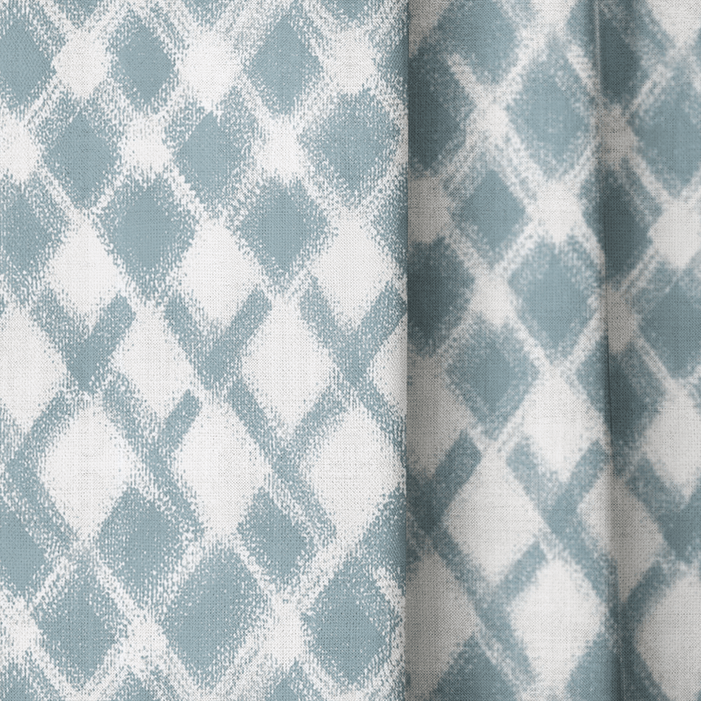Jasper Blue - Curtain Panel - The Drapery