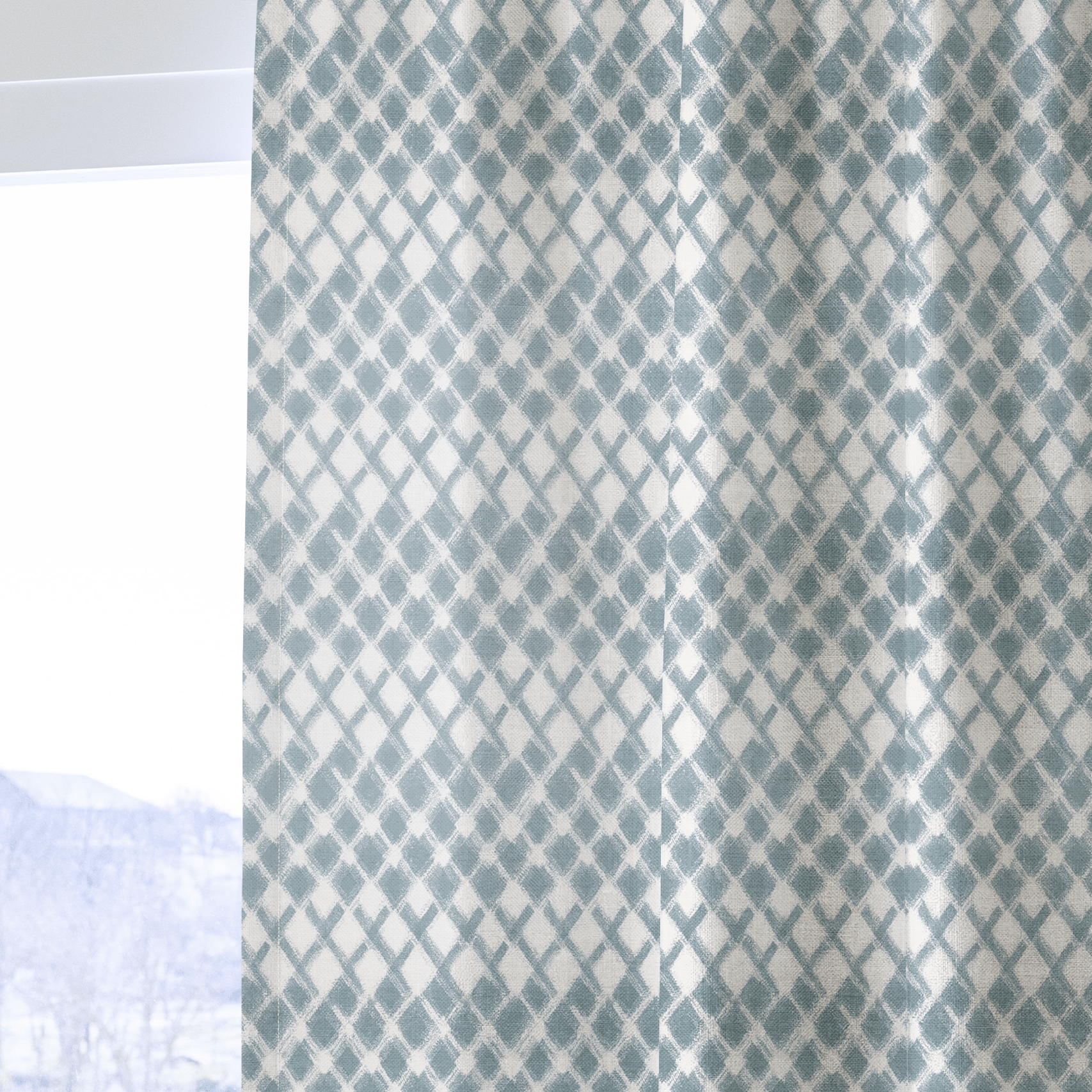 Jasper Blue - Curtain Panel - The Drapery