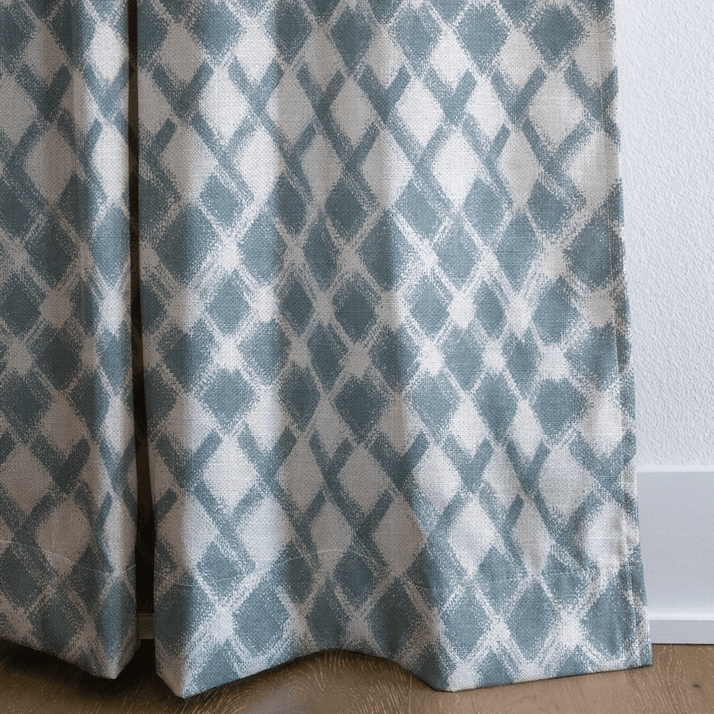 Jasper Blue - Curtain Panel - The Drapery