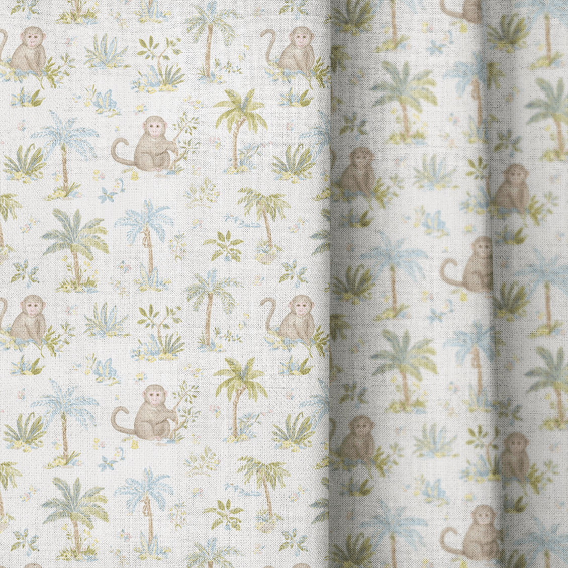Jungle Monkey - Curtain Panel - The Drapery