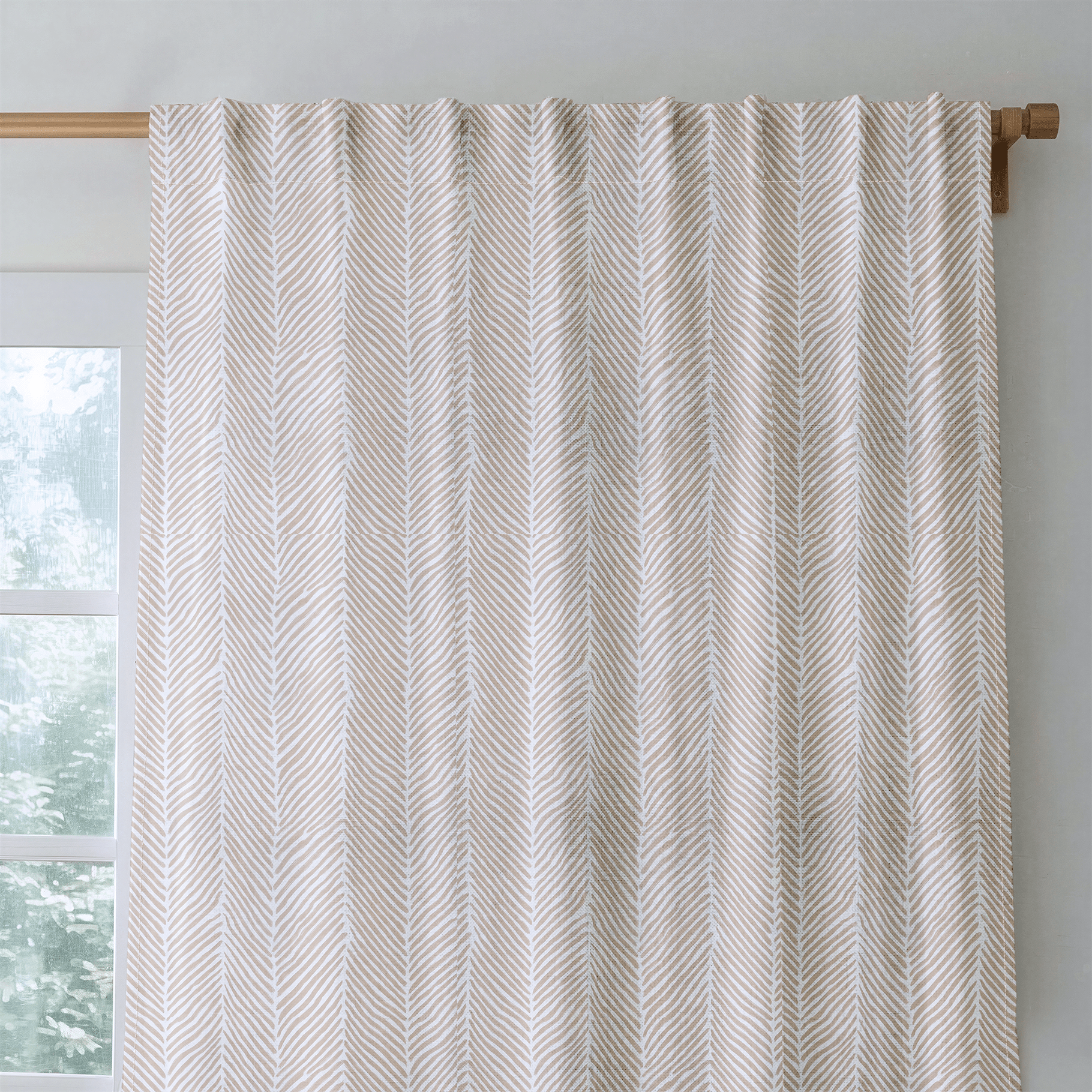 Junia Beige - Curtain Panel - The Drapery