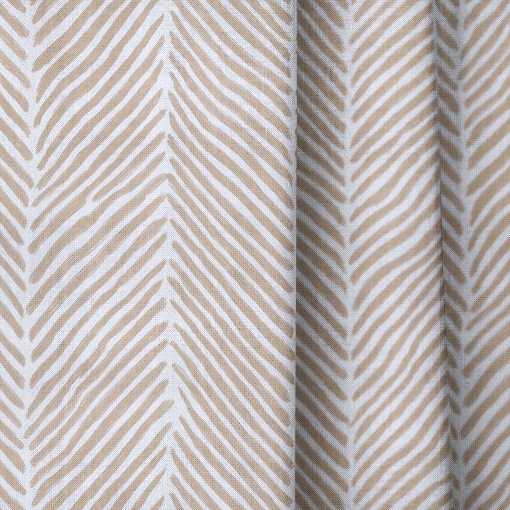 Junia Beige - Curtain Panel - The Drapery
