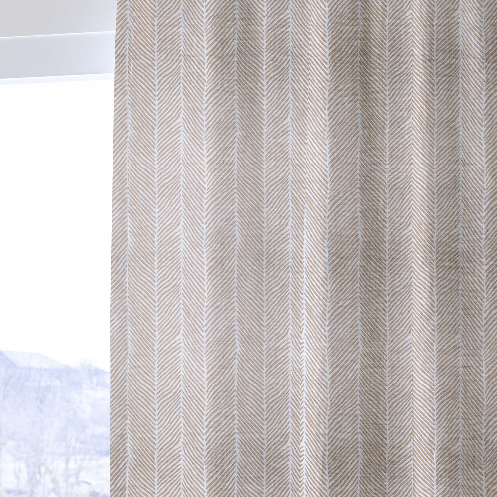 Junia Beige - Curtain Panel - The Drapery
