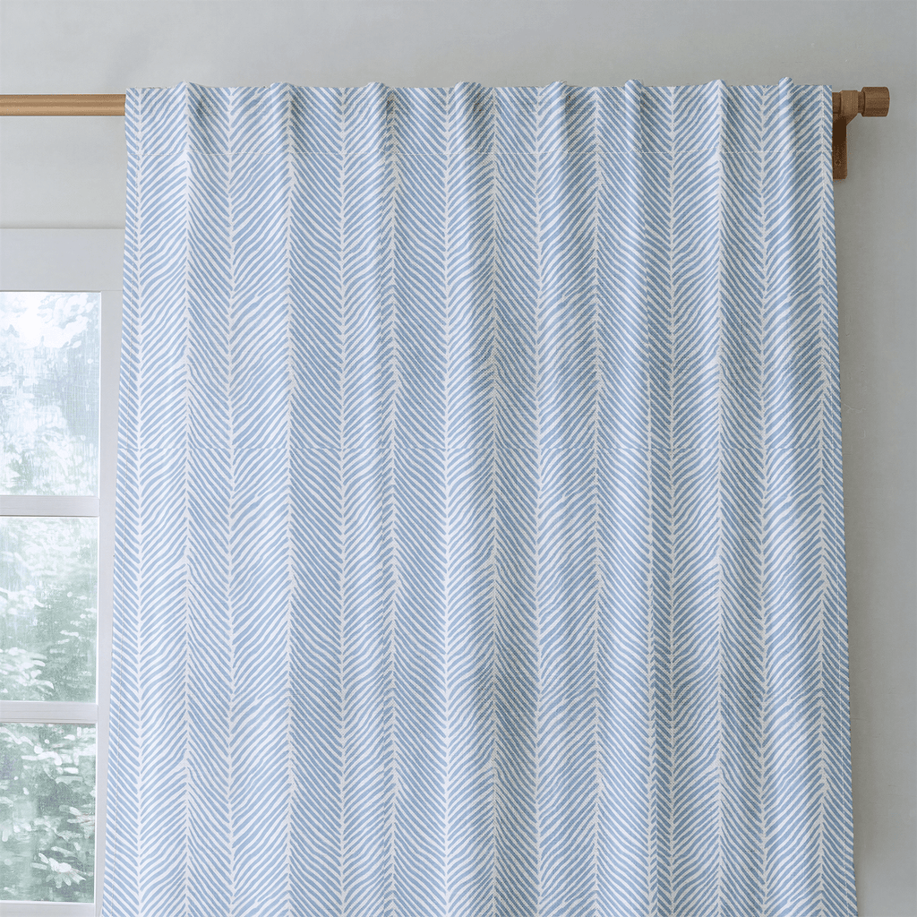 Junia Blue - Curtain Panel - The Drapery