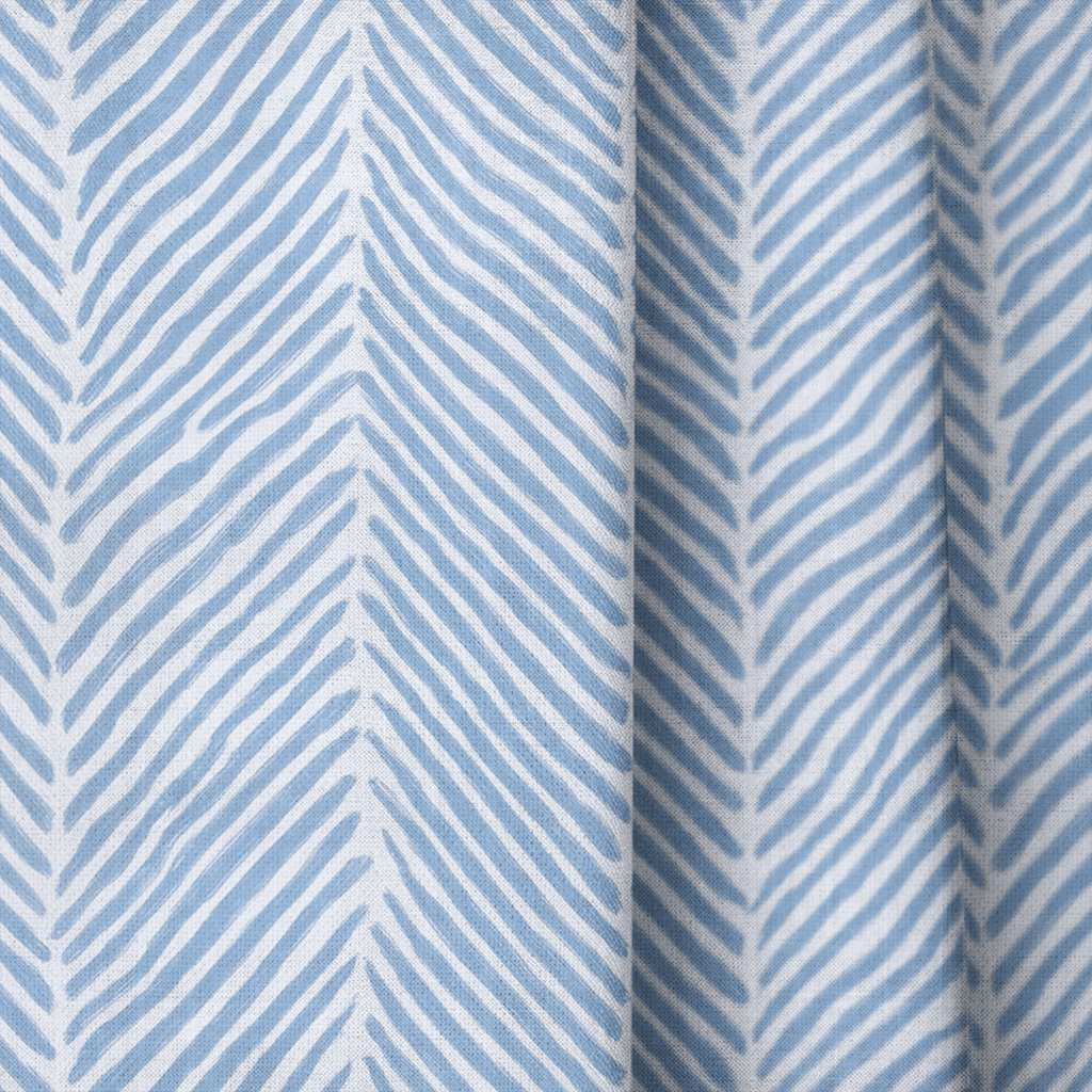 Junia Blue - Curtain Panel - The Drapery