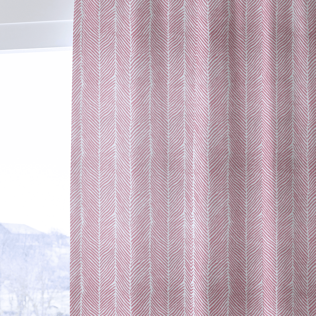 Junia Pink - Curtain Panel - The Drapery