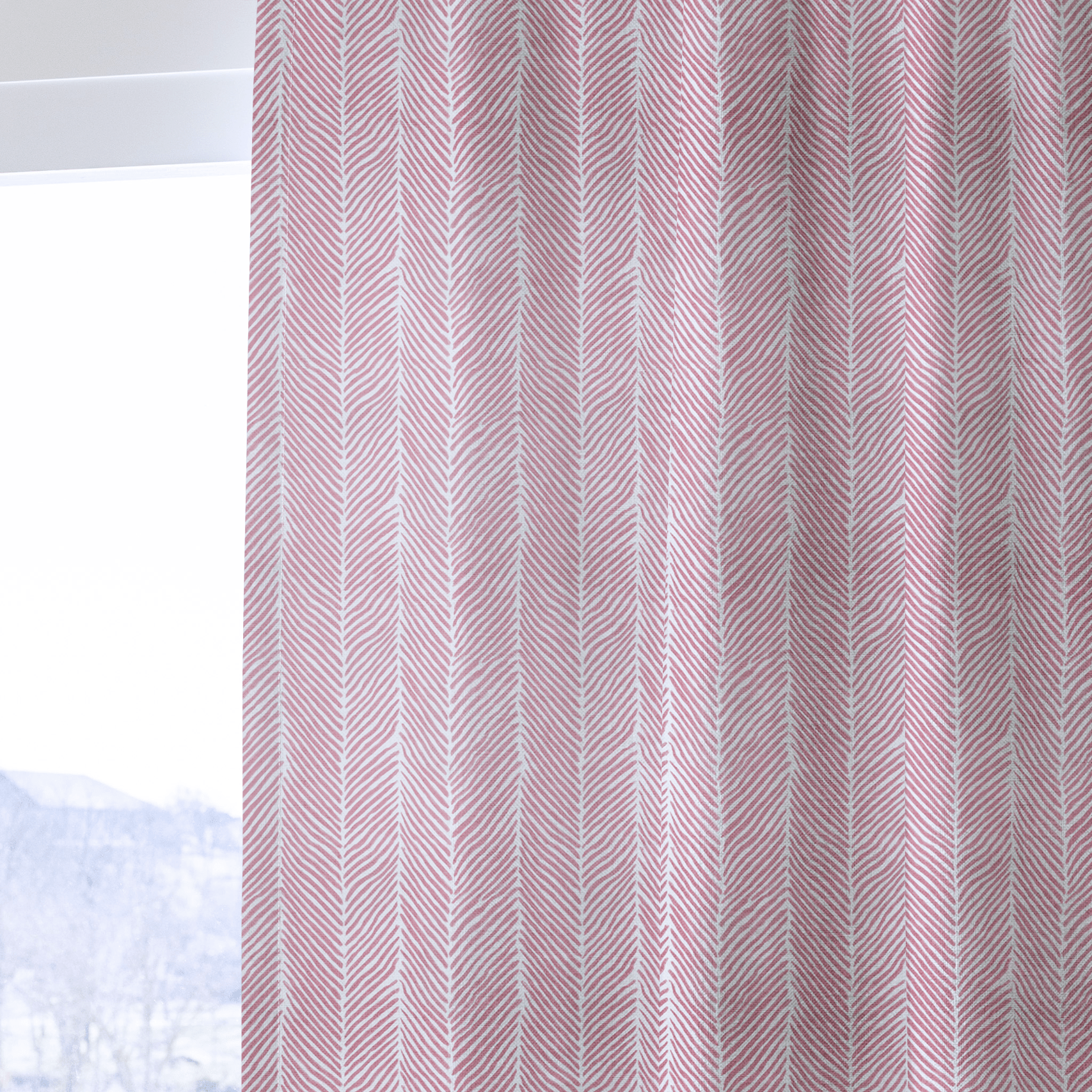 Junia Pink - Curtain Panel - The Drapery