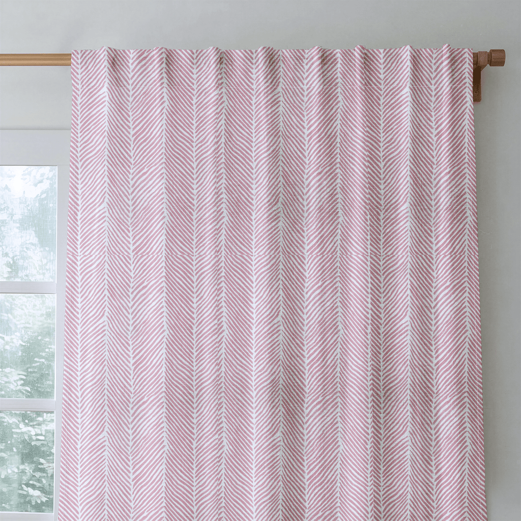 Junia Pink - Curtain Panel - The Drapery