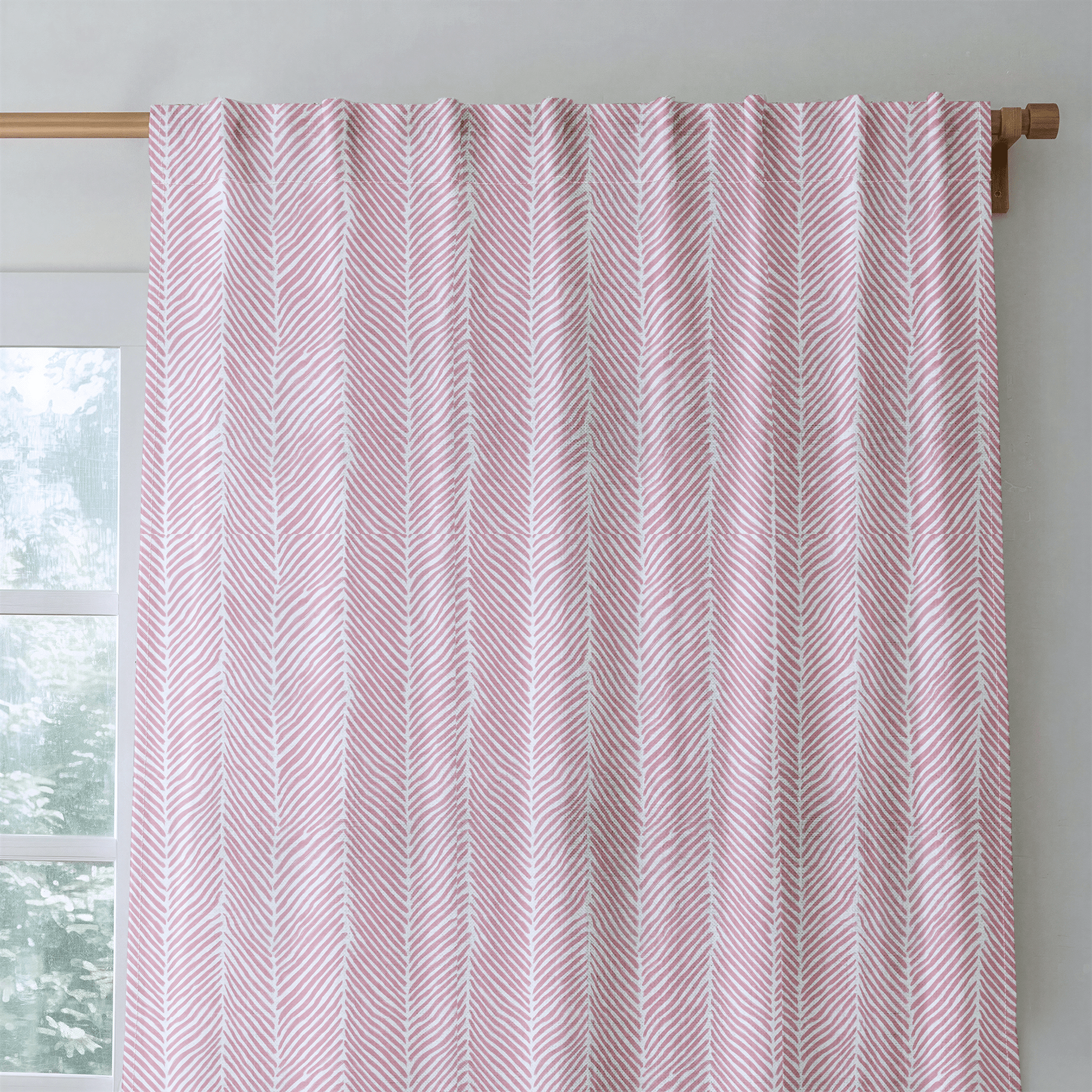 Junia Pink - Curtain Panel - The Drapery