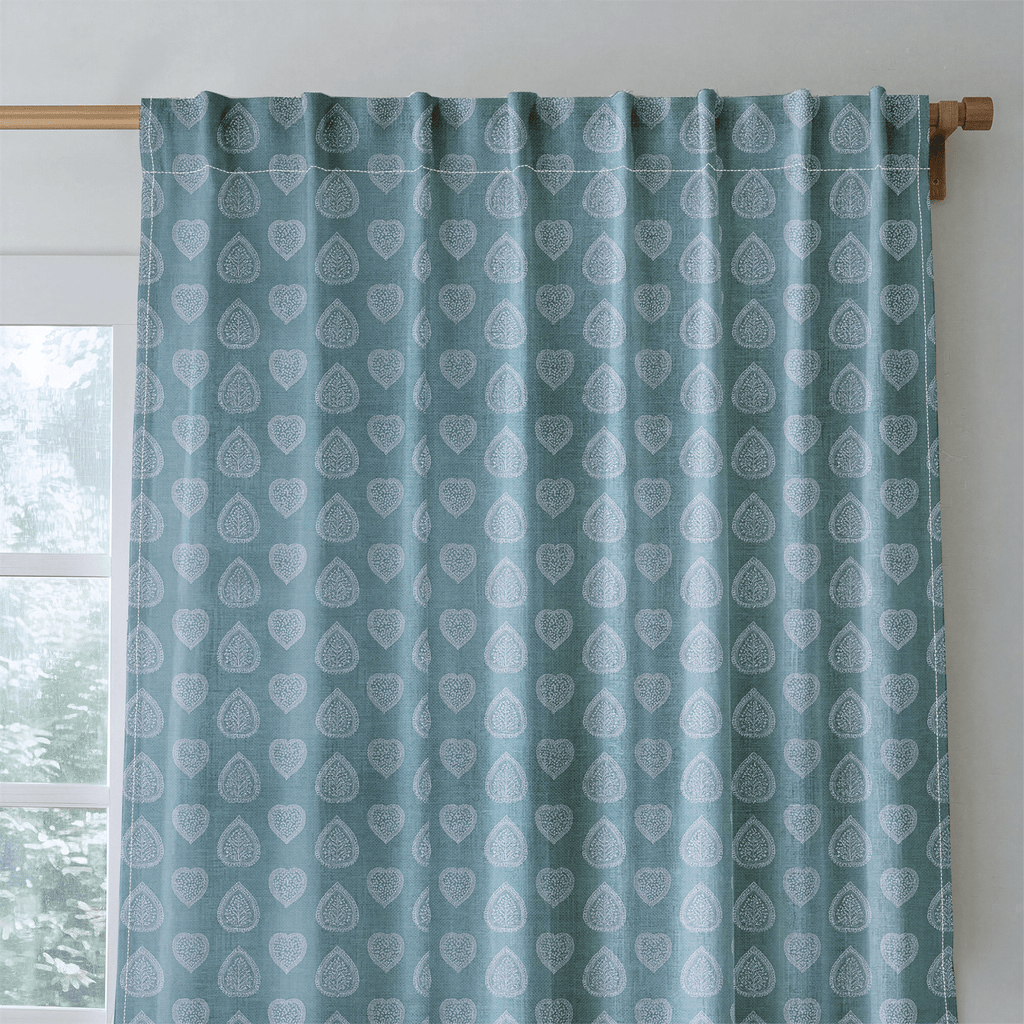 Juniper Blue - Curtain Panel - The Drapery