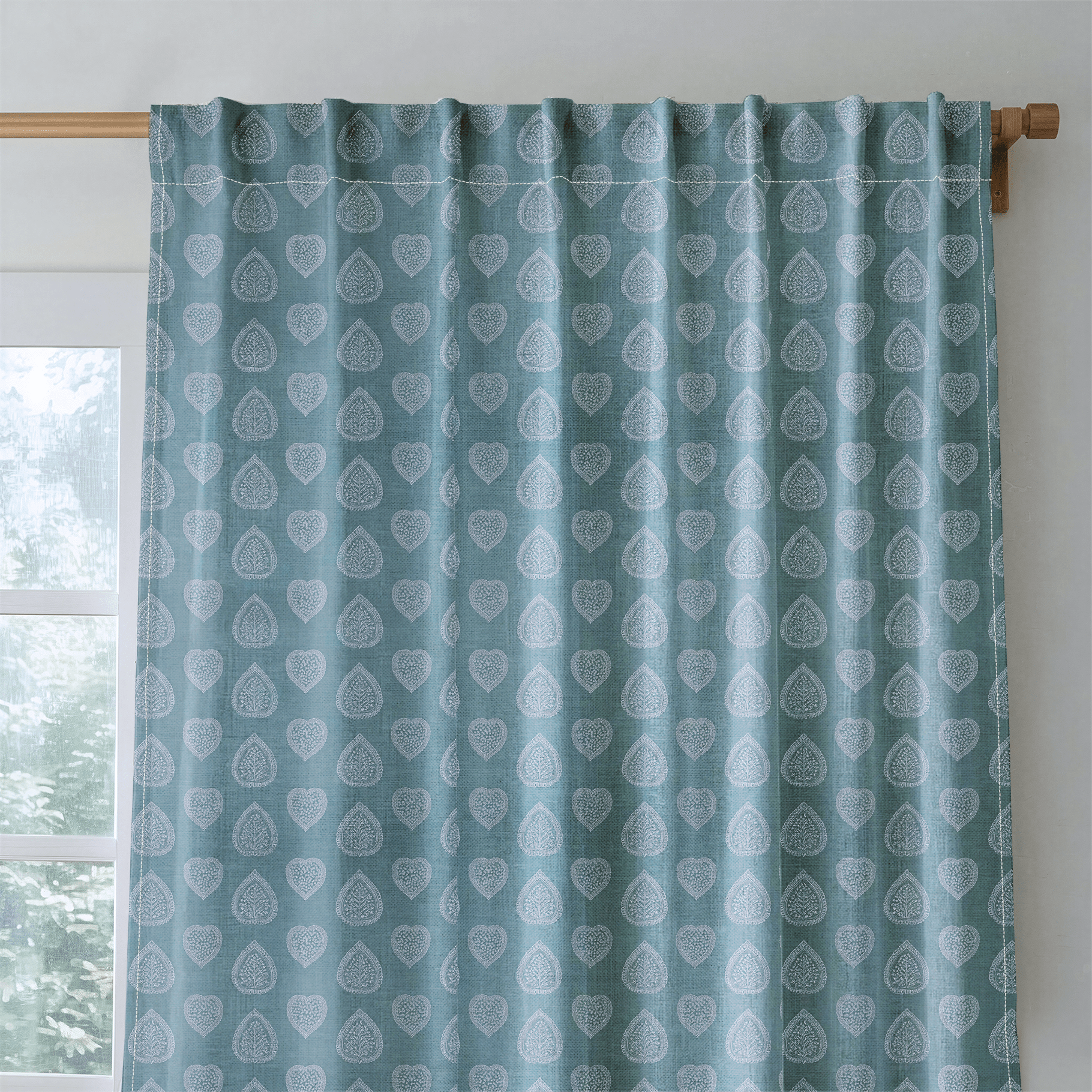 Juniper Blue - Curtain Panel - The Drapery