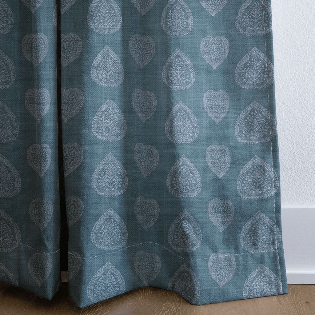 Juniper Blue - Curtain Panel - The Drapery