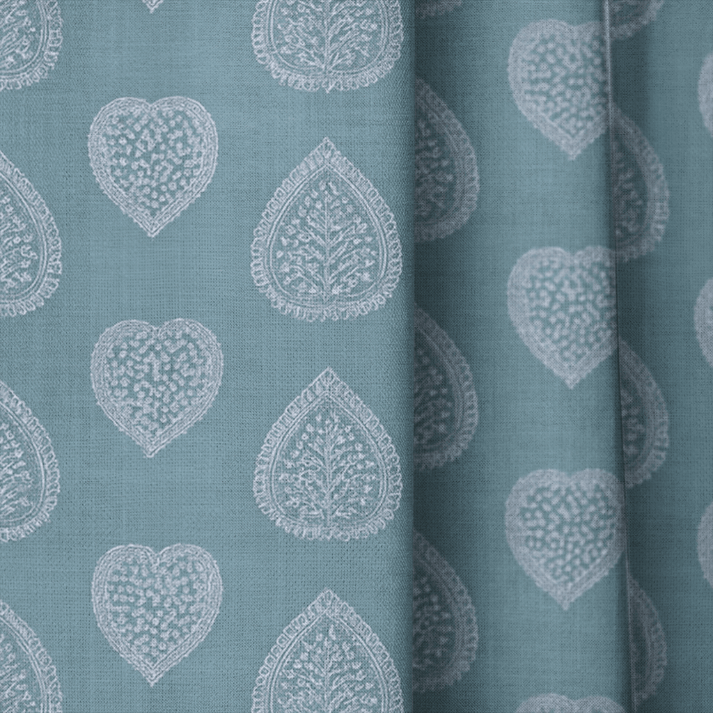 Juniper Blue - Curtain Panel - The Drapery