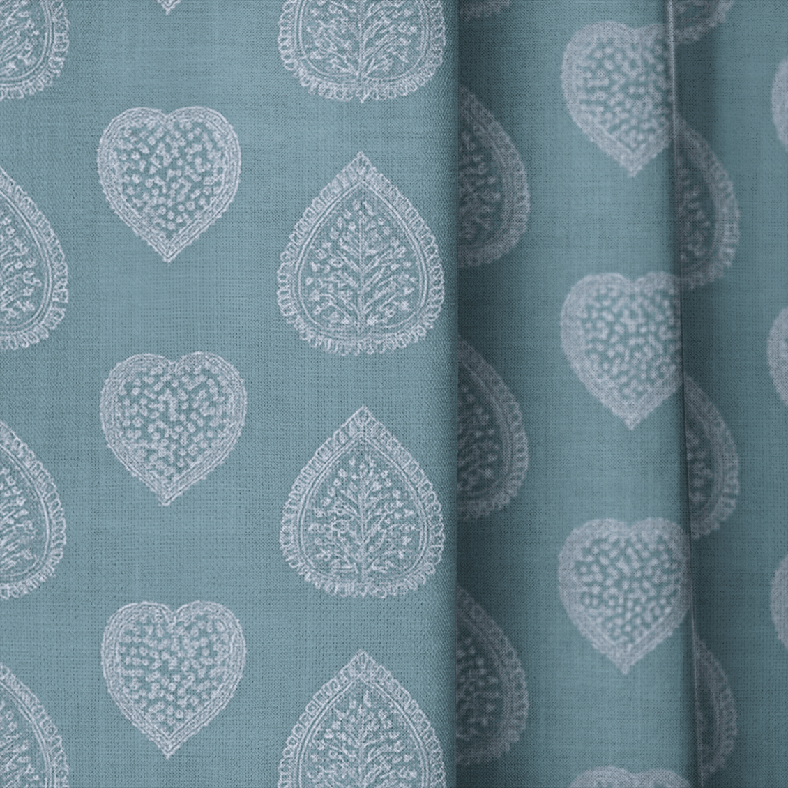 Juniper Blue - Curtain Panel - The Drapery