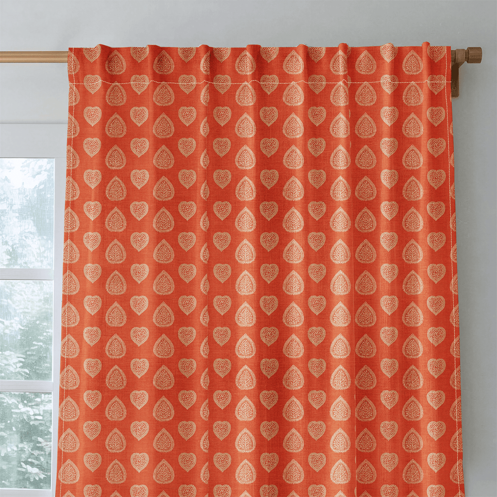 Juniper Orange - Curtain Panel - The Drapery