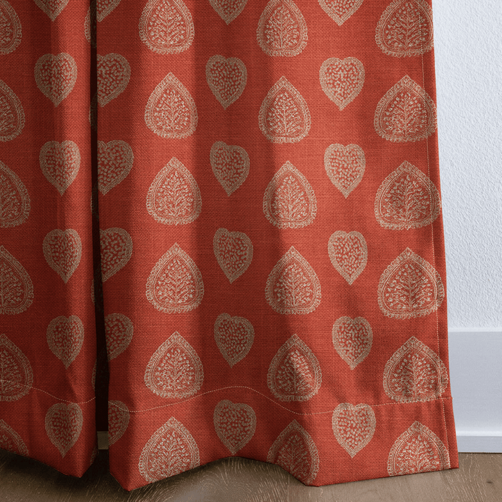 Juniper Orange - Curtain Panel - The Drapery