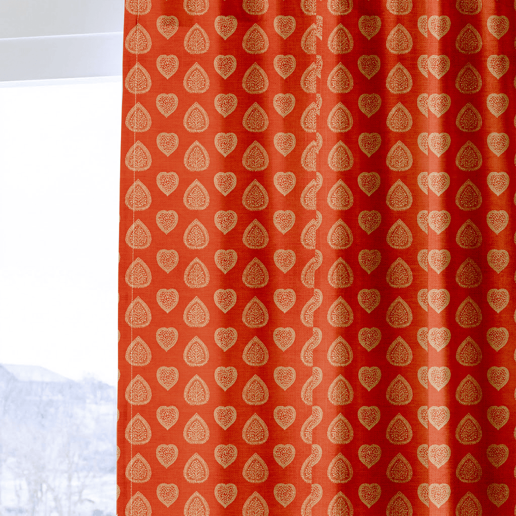 Juniper Orange - Curtain Panel - The Drapery