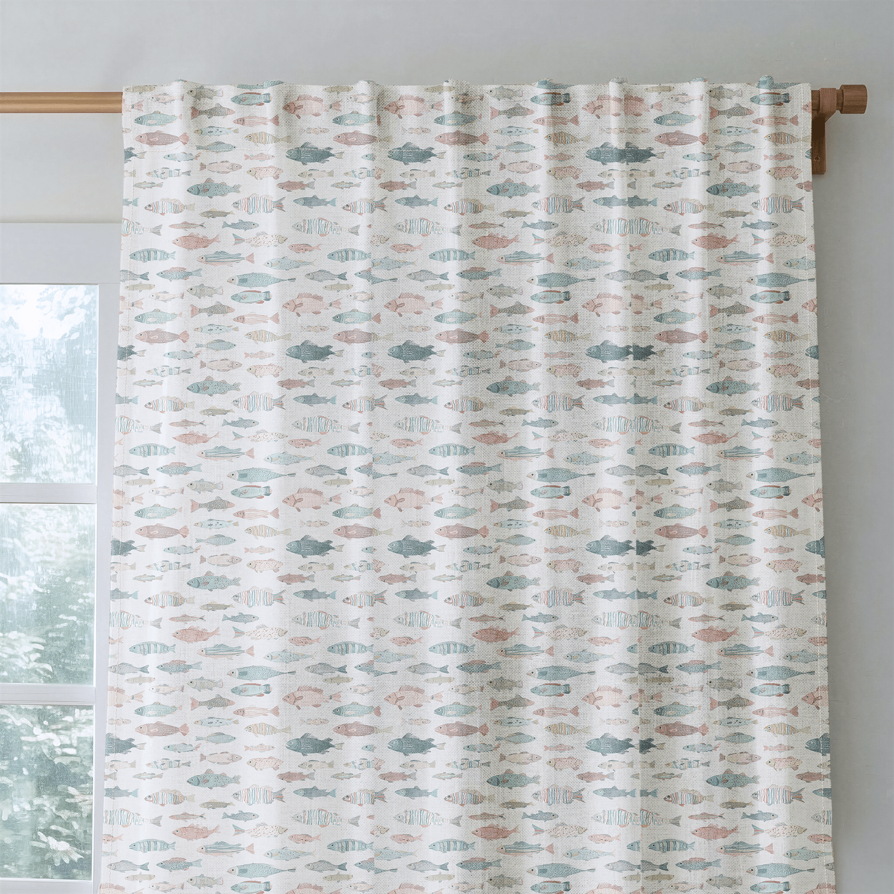 Just Keep Swimming - Curtain Panel - The Drapery