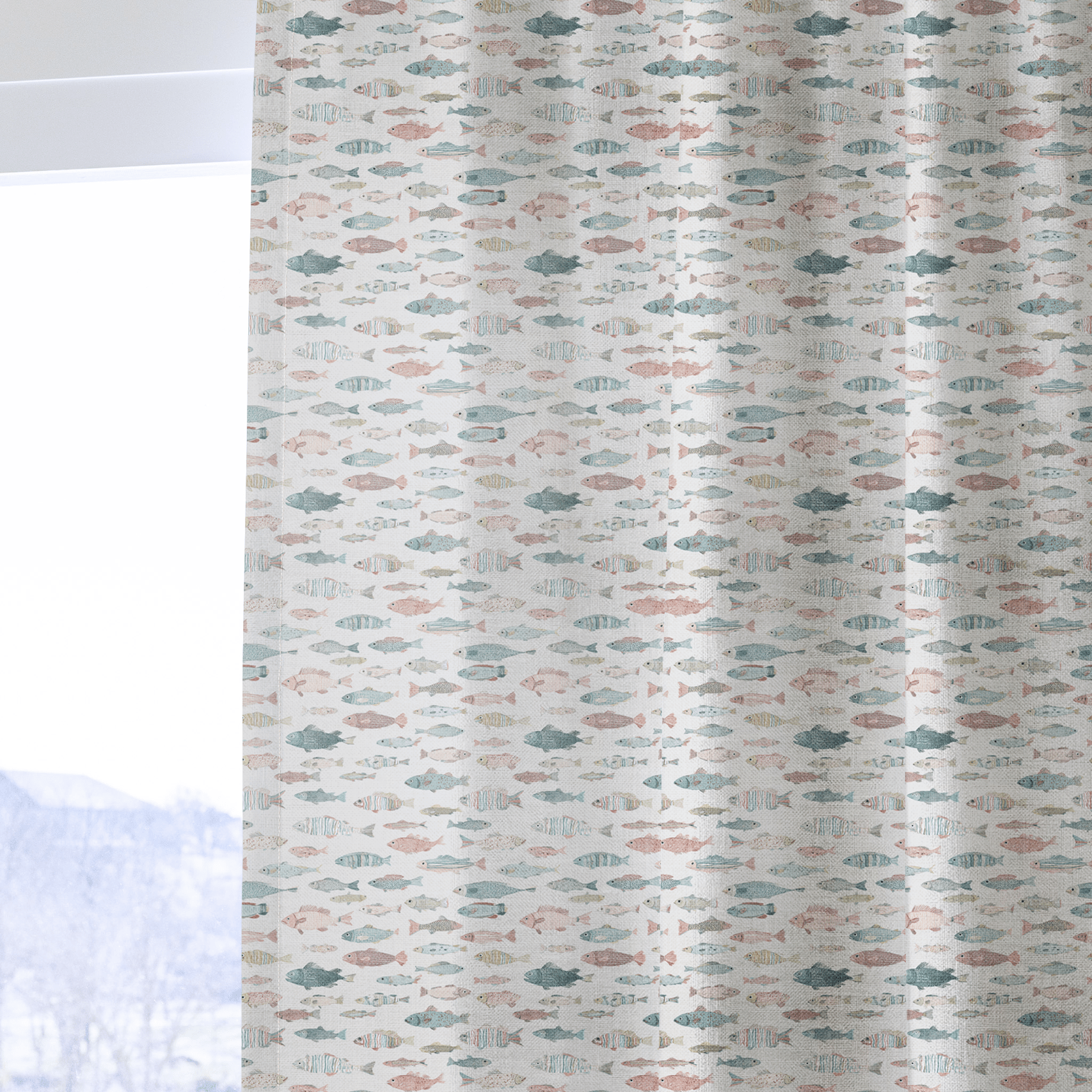 Just Keep Swimming - Curtain Panel - The Drapery
