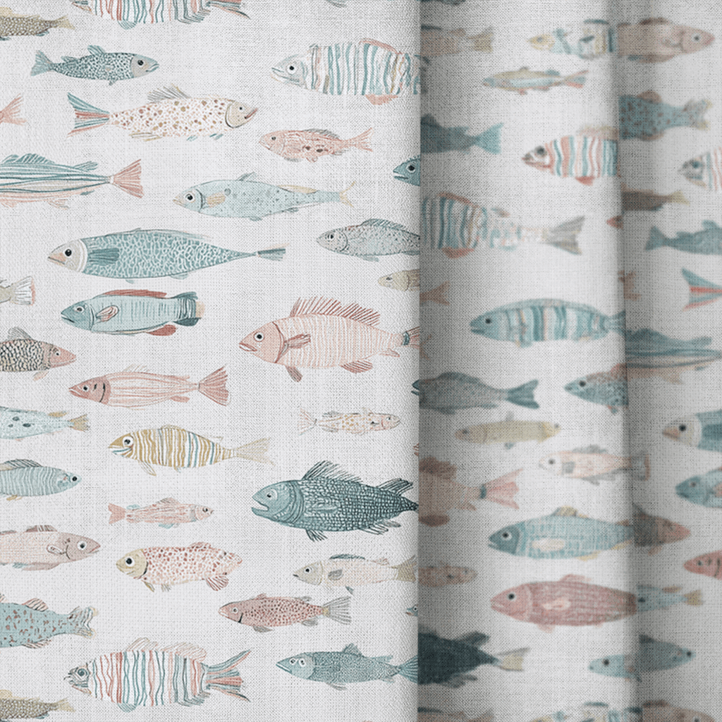 Just Keep Swimming - Curtain Panel - The Drapery