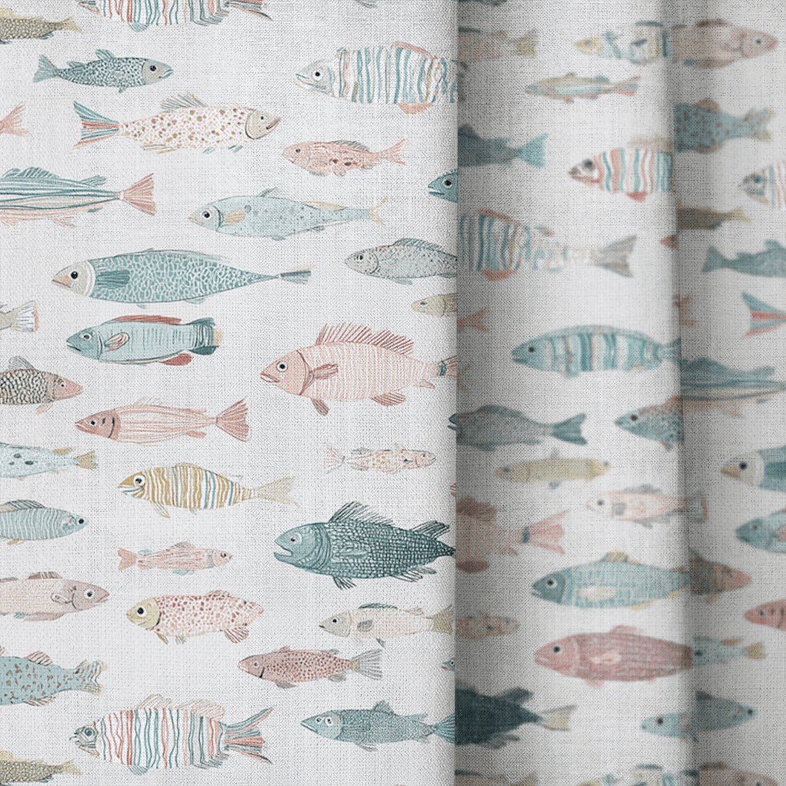 Just Keep Swimming - Curtain Panel - The Drapery